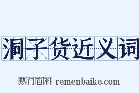 洞子货近义词是什么意思的图片